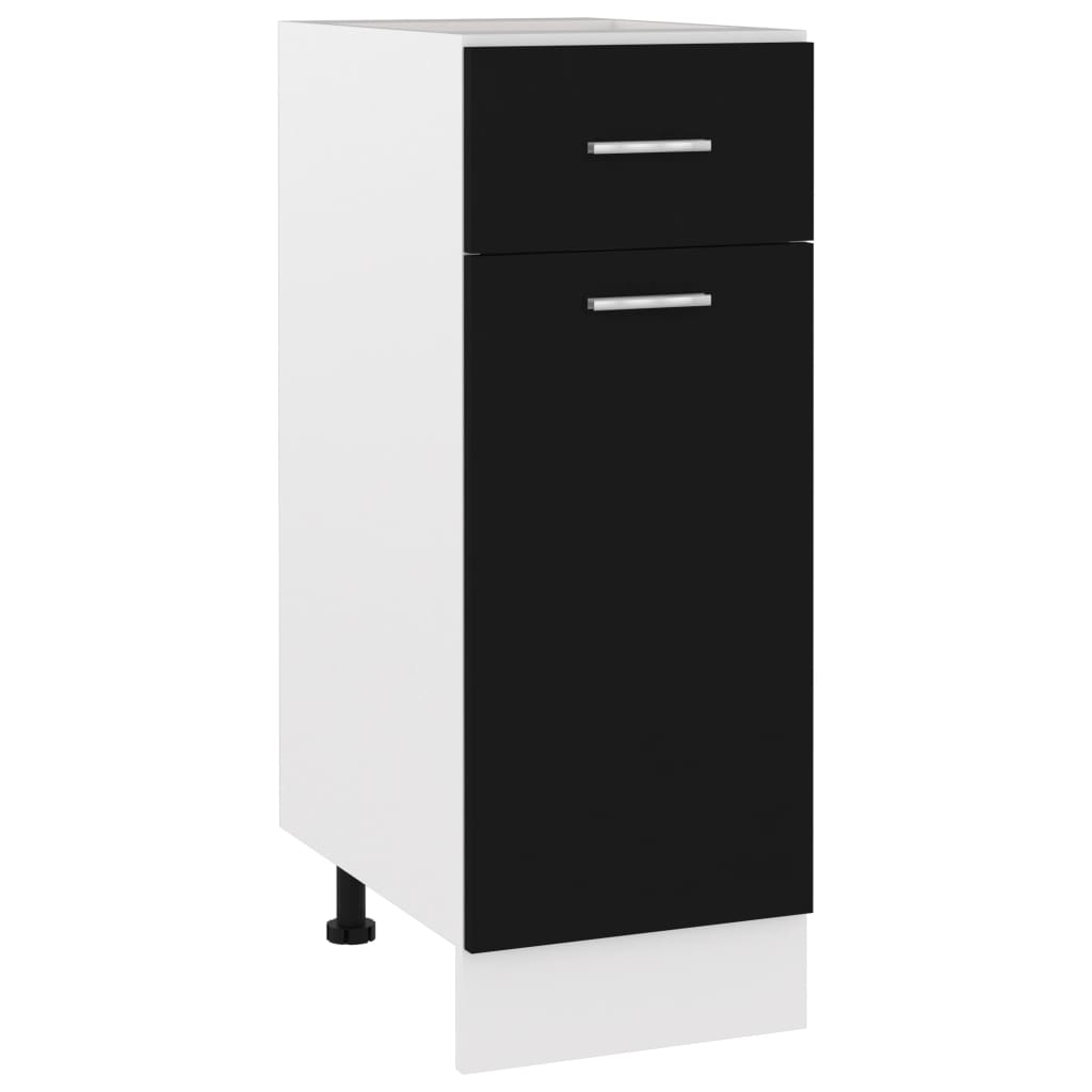 Schubunterschrank Lyon Schwarz 30x46x81,5 cm Holzwerkstoff