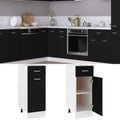 Schubunterschrank Lyon Schwarz 30x46x81,5 cm Holzwerkstoff