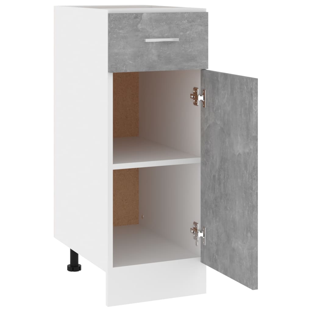 Schubunterschrank Lyon Betongrau 30x46x81,5 cm Holzwerkstoff