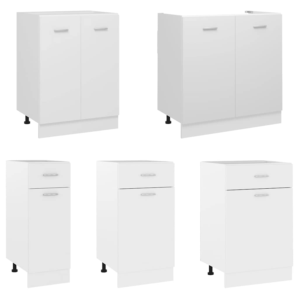 Schubunterschrank Lyon Weiß 40x46x81,5 cm Holzwerkstoff