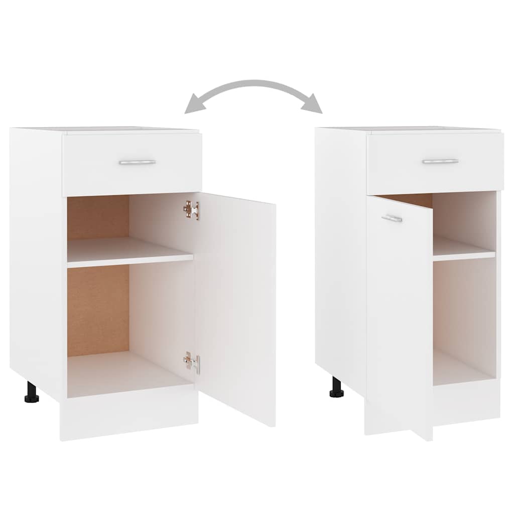 Schubunterschrank Lyon Weiß 40x46x81,5 cm Holzwerkstoff