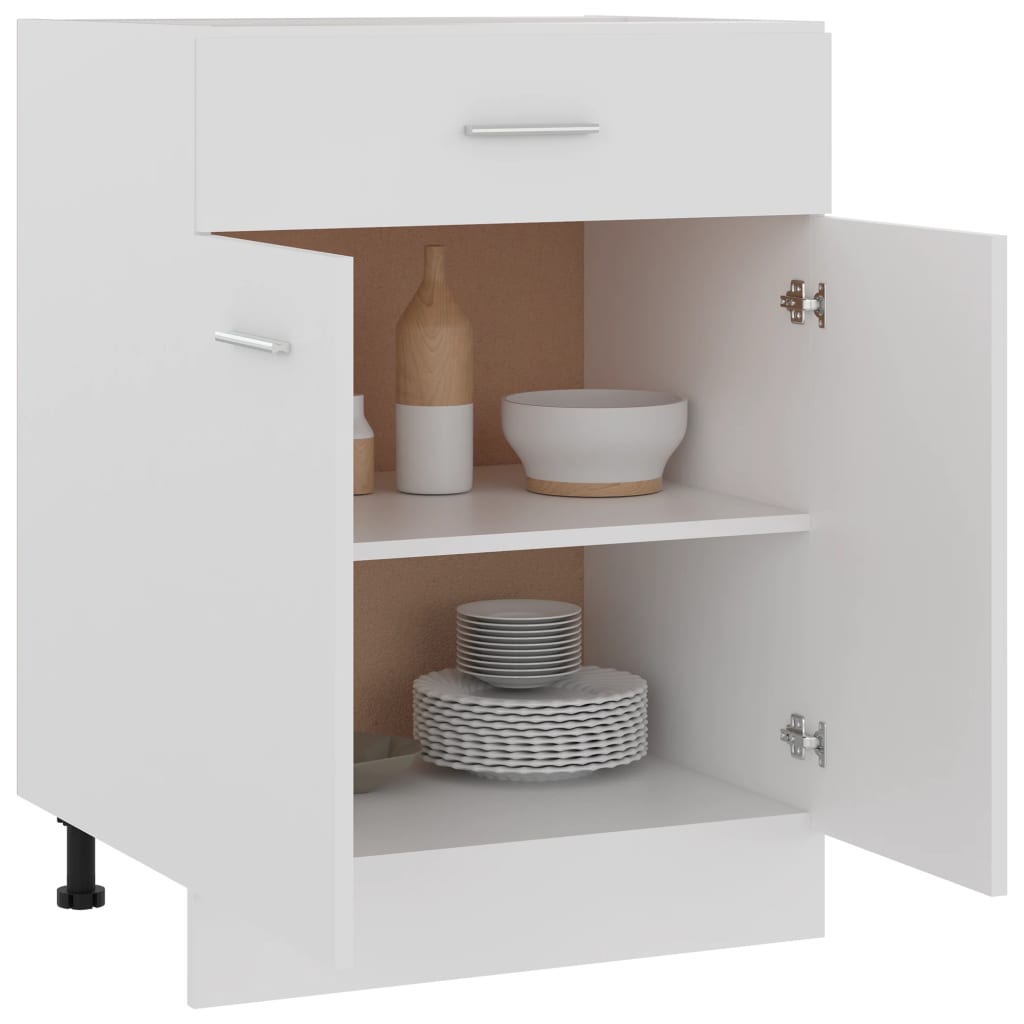 Schubunterschrank Lyon Weiß 60x46x81,5 cm Holzwerkstoff