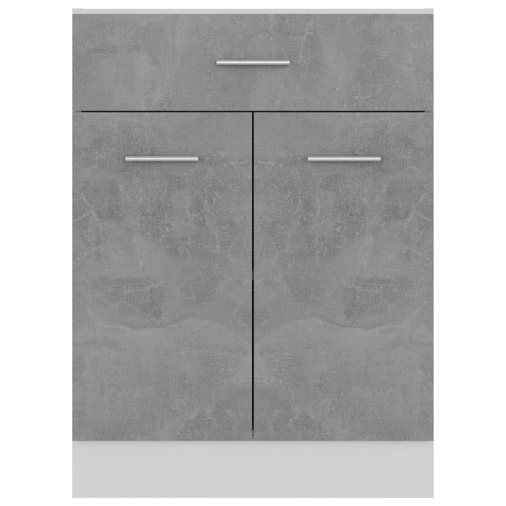 Schubunterschrank Betongrau 60x46x81,5 cm Holzwerkstoff