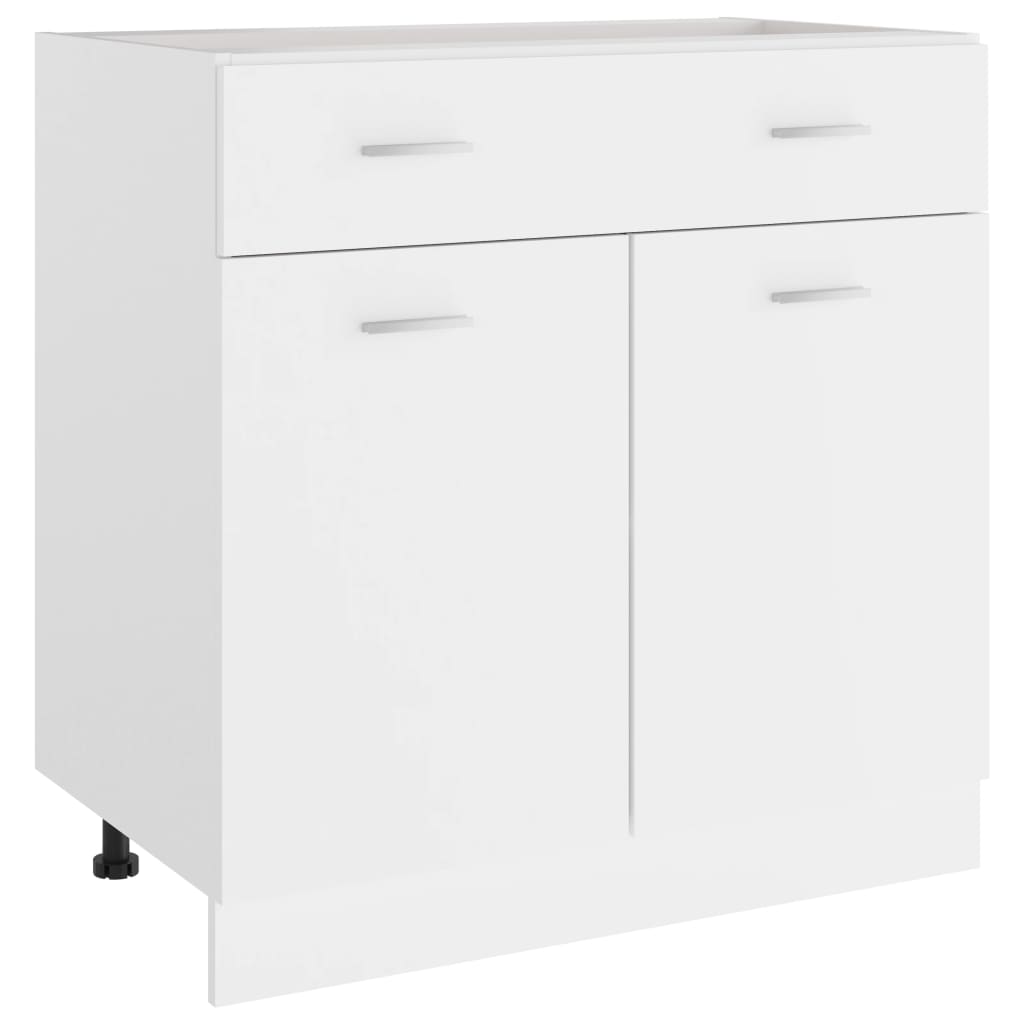 Schubunterschrank Lyon Weiß 80x46x81,5 cm Holzwerkstoff