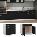 Schubunterschrank Lyon Schwarz 80x46x81,5 cm Holzwerkstoff
