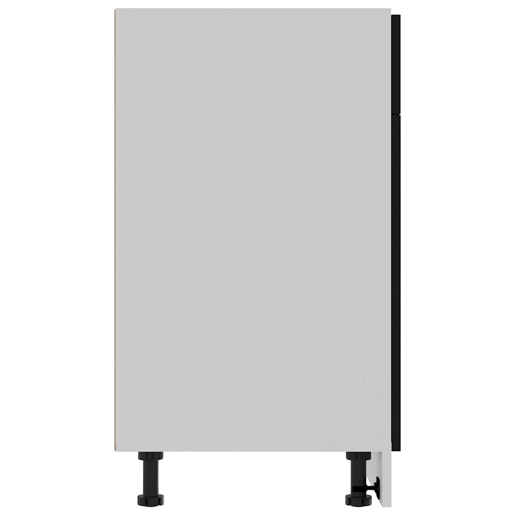 Schubunterschrank Lyon Schwarz 80x46x81,5 cm Holzwerkstoff