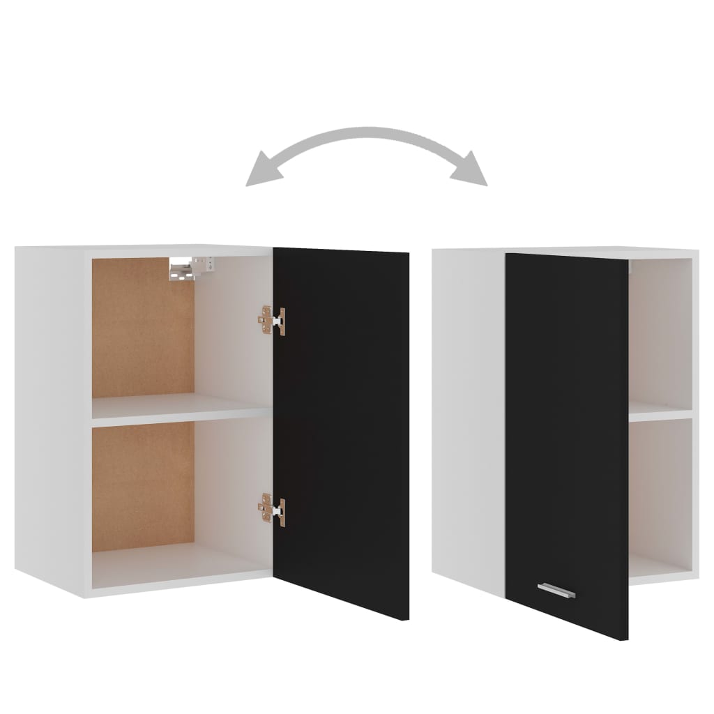 Hängeschrank Lyon Schwarz 39,5x31x60 cm Holzwerkstoff