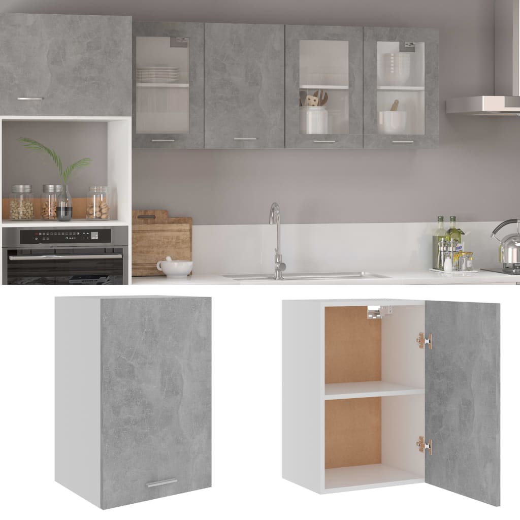 Hängeschrank Lyon Betongrau 39,5x31x60 cm Holzwerkstoff