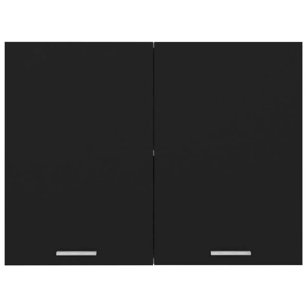 Hängeschrank Lyon Schwarz 80x31x60 cm Holzwerkstoff