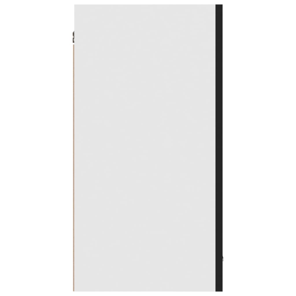 Hängeschrank Lyon Schwarz 80x31x60 cm Holzwerkstoff