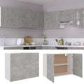 Hängeschrank Betongrau 80x31x60 cm Holzwerkstoff