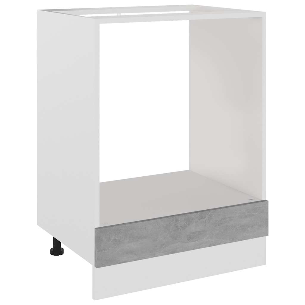 Herdumbauschrank Lyon Betongrau 60x46x81,5 cm Holzwerkstoff