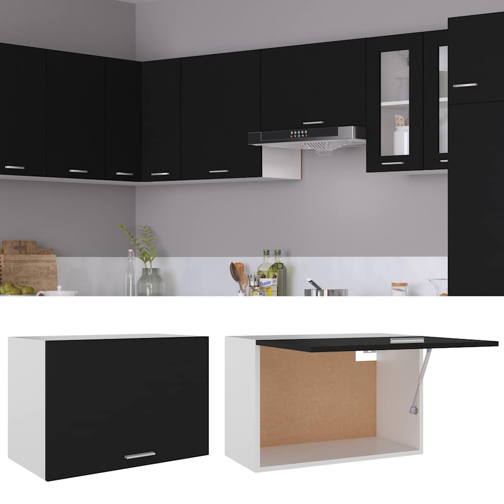 Hängeschrank Lyon Schwarz 60x31x40 cm Holzwerkstoff