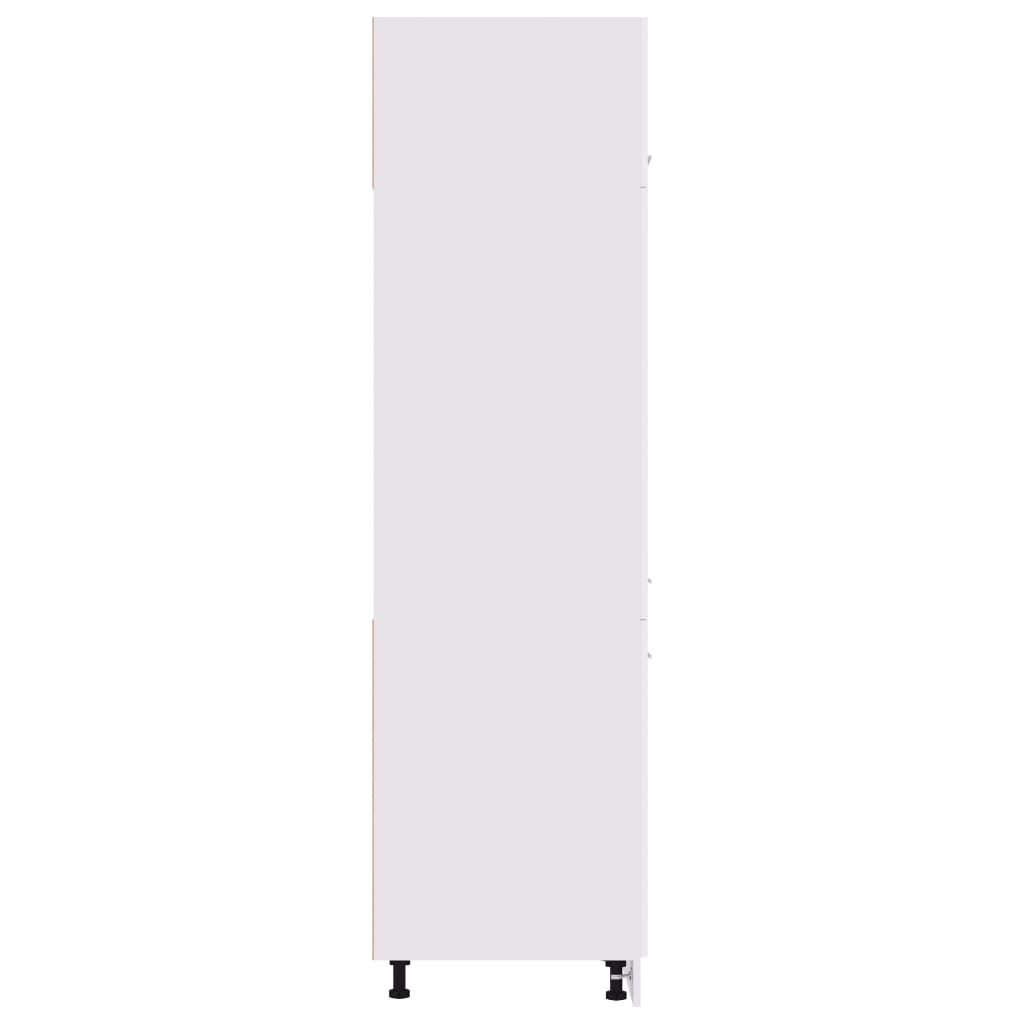 Kühlumbauschrank Lyon Weiß 60x57x207 cm Holzwerkstoff
