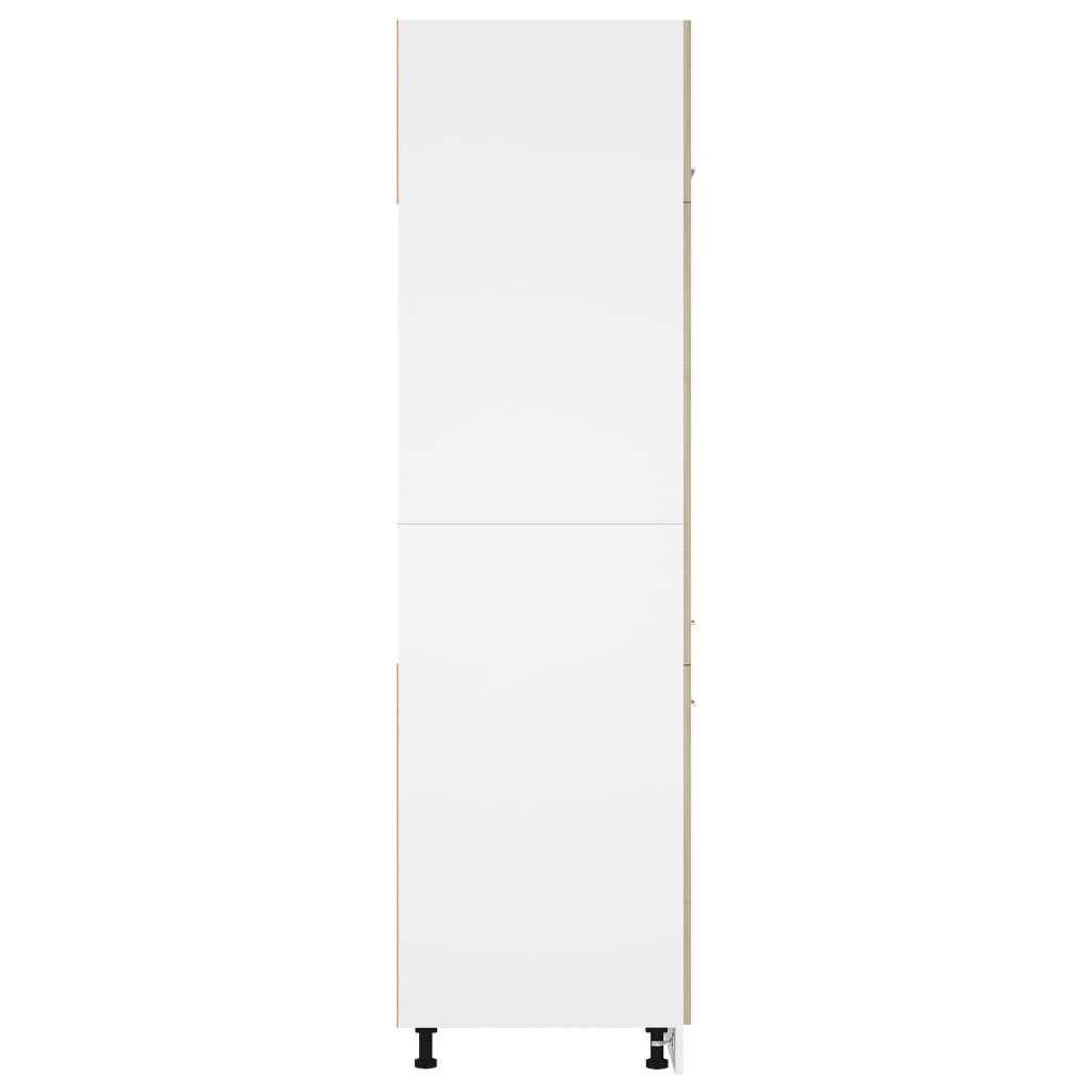 Kühlumbauschrank Sonoma-Eiche 60x57x207 cm Holzwerkstoff