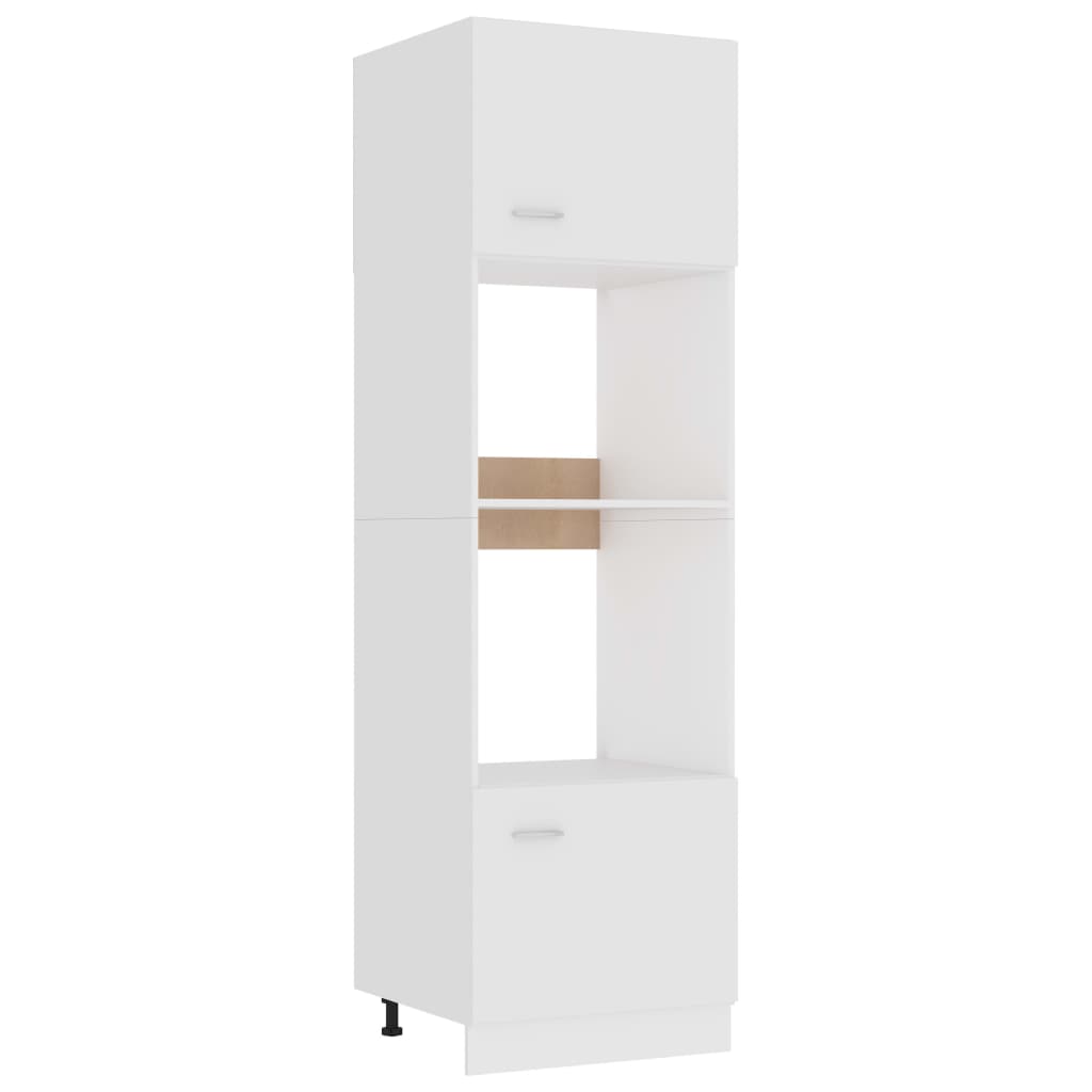 Mikrowellenumbauschrank Lyon Weiß 60x57x207 cm Holzwerkstoff