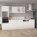 Mikrowellenumbauschrank Lyon Weiß 60x57x207 cm Holzwerkstoff