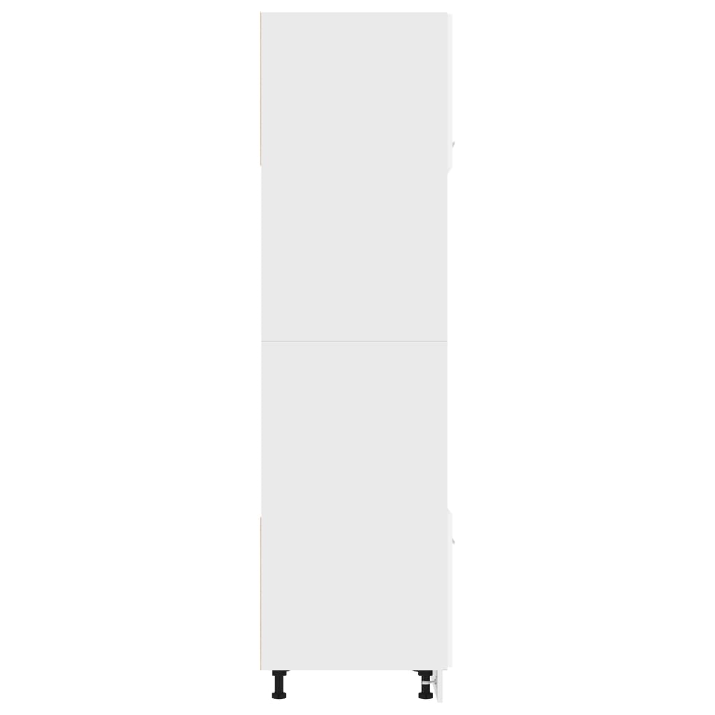 Mikrowellenumbauschrank Lyon Hochglanz-Weiß 60x57x207 cm