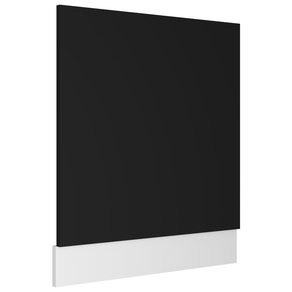 Geschirrspülerblende Lyon Schwarz 59,5x3x67 cm Holzwerkstoff