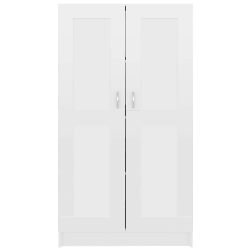 Bücherschrank Hochglanz-Weiß 82,5x30,5x150 cm Holzwerkstoff
