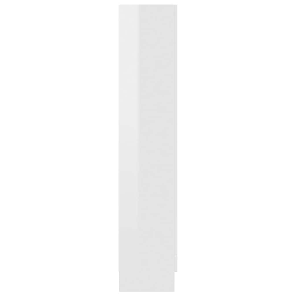 Bücherschrank Hochglanz-Weiß 82,5x30,5x150 cm Holzwerkstoff