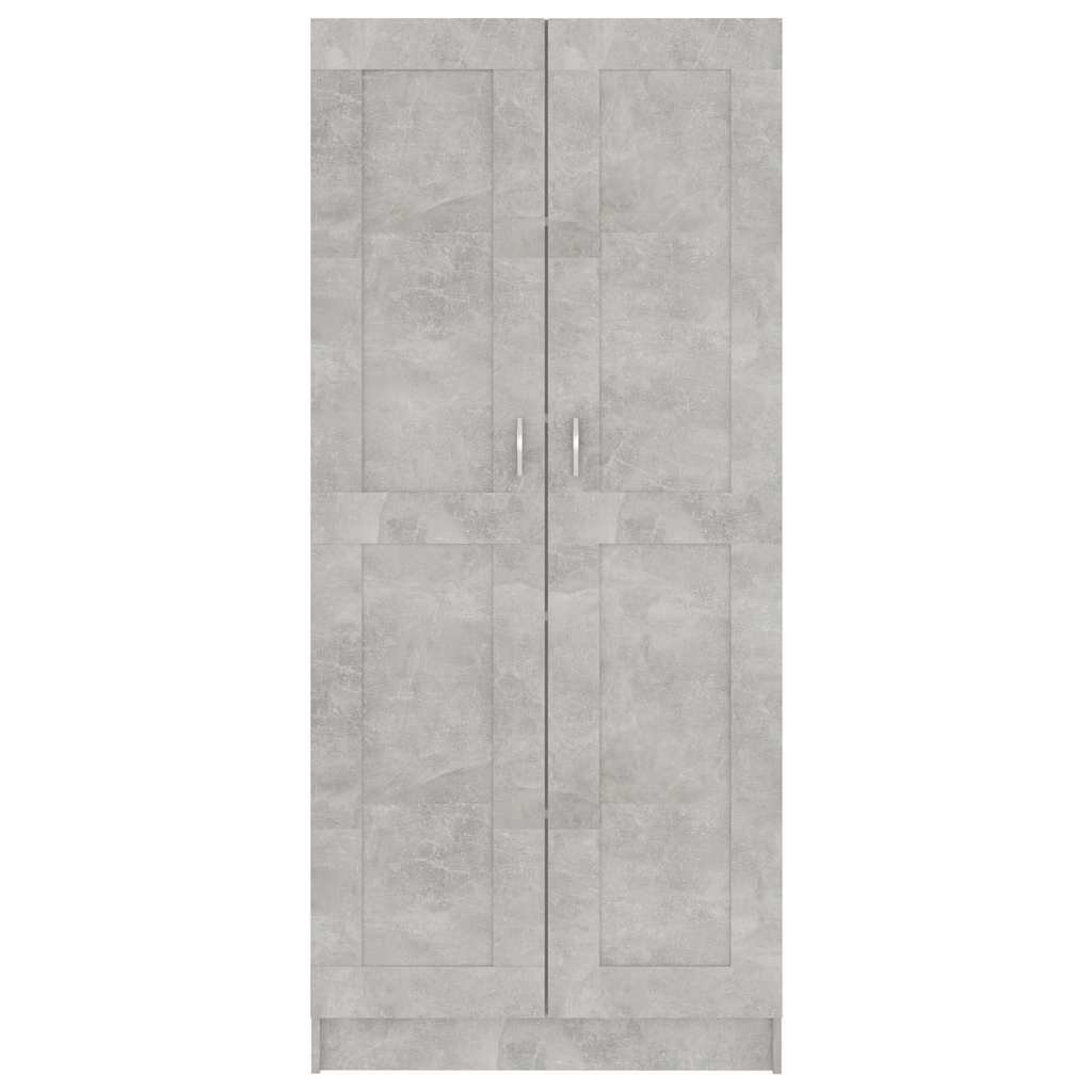 Bücherschrank Betongrau 82,5x30,5x185,5 cm Holzwerkstoff