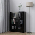 Vitrinenschrank Schwarz 82,5x30,5x115 cm Holzwerkstoff