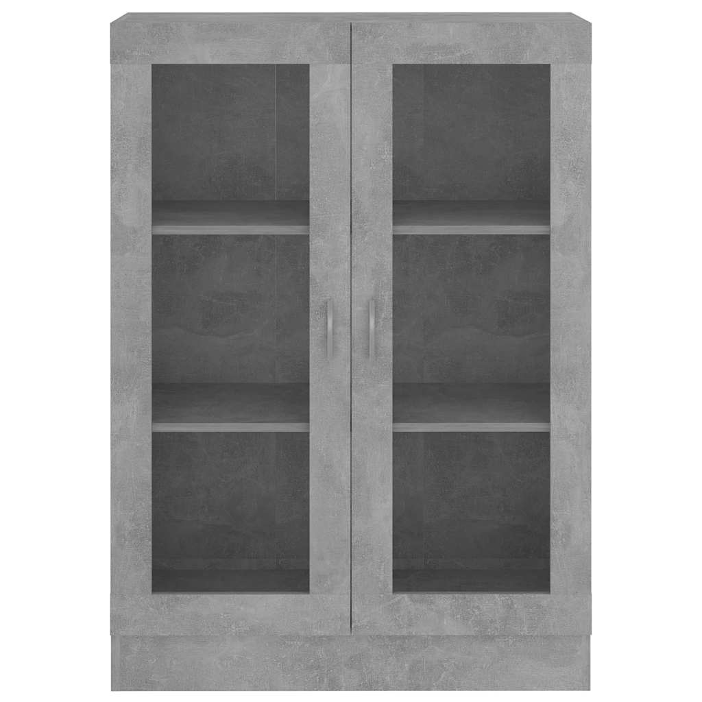 Vitrinenschrank Betongrau 82,5x30,5x115 cm Holzwerkstoff