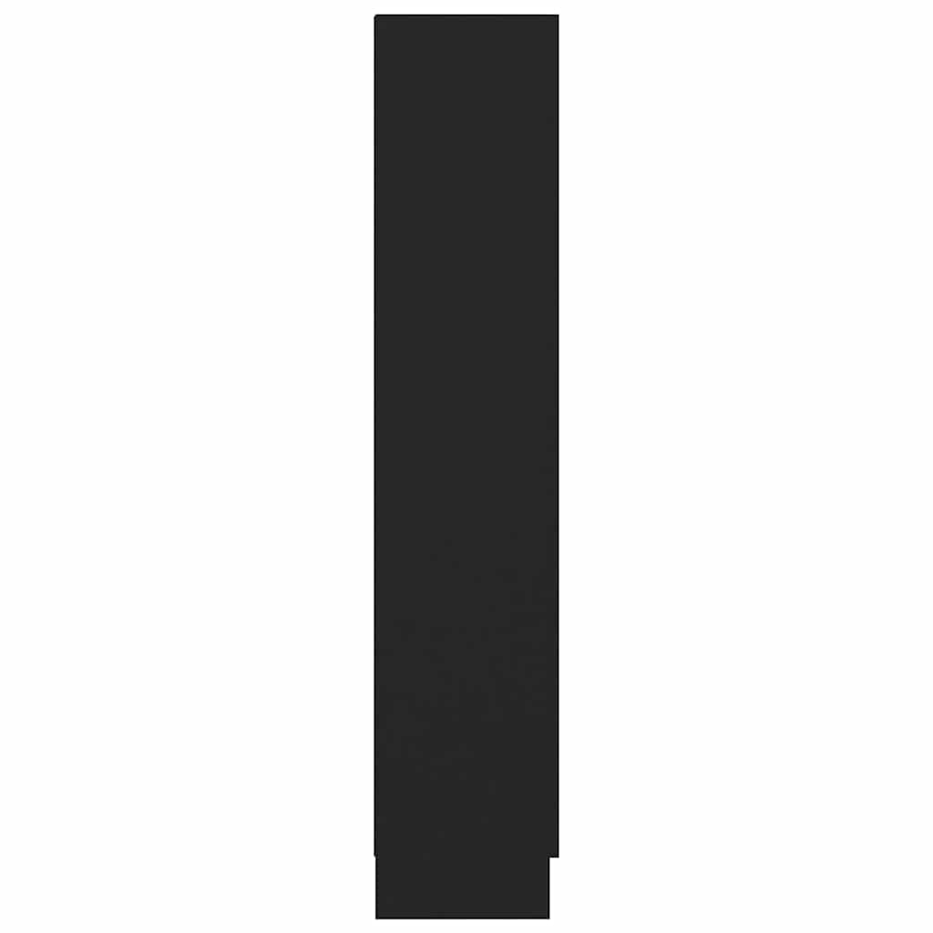 Vitrinenschrank Schwarz 82,5x30,5x150 cm Holzwerkstoff