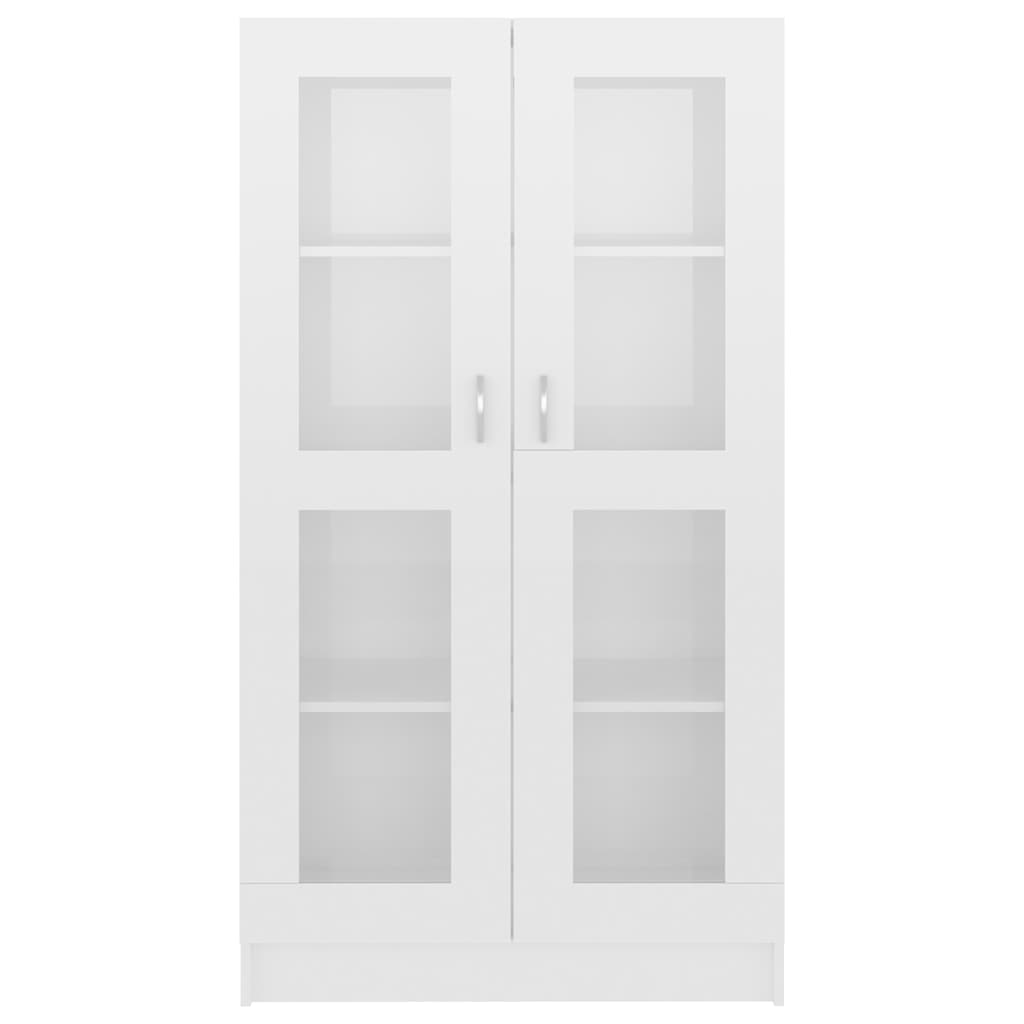 Vitrinenschrank Hochglanz-Weiß 82,5x30,5x150 cm Holzwerkstoff