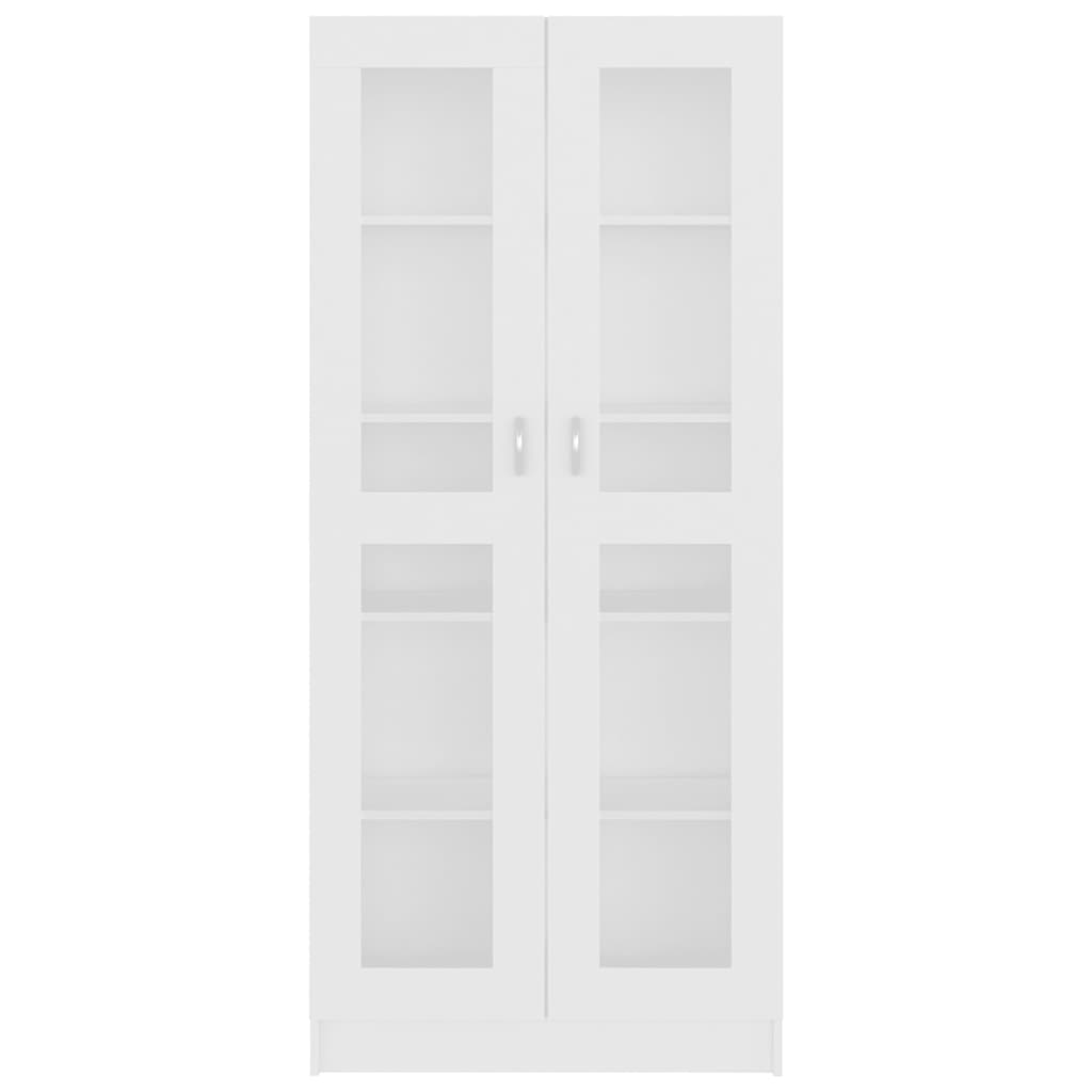Vitrinenschrank Weiß 82,5x30,5x185 cm Holzwerkstoff