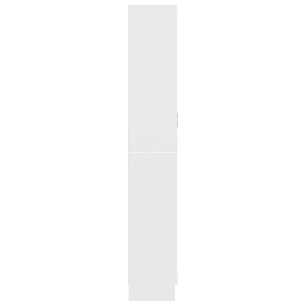 Vitrinenschrank Weiß 82,5x30,5x185 cm Holzwerkstoff
