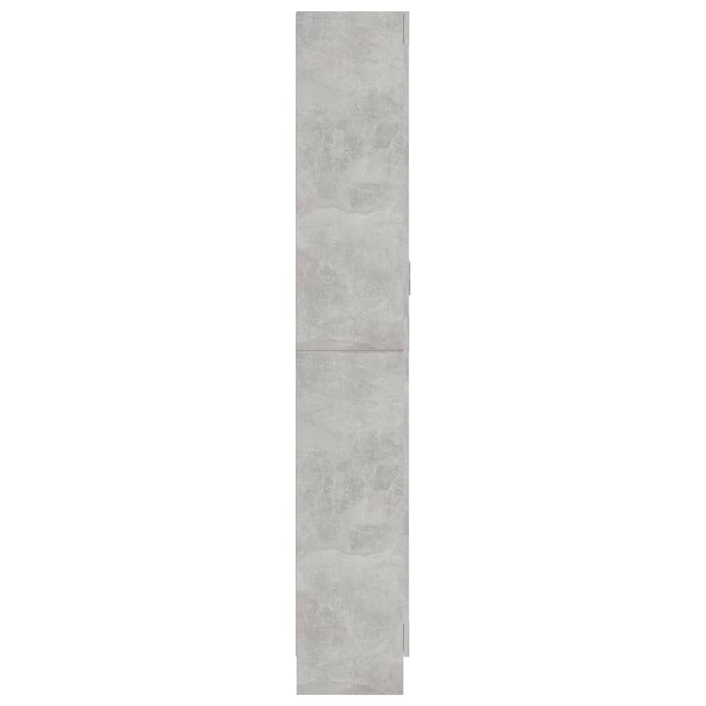 Vitrinenschrank Betongrau 82,5x30,5x185 cm Holzwerkstoff