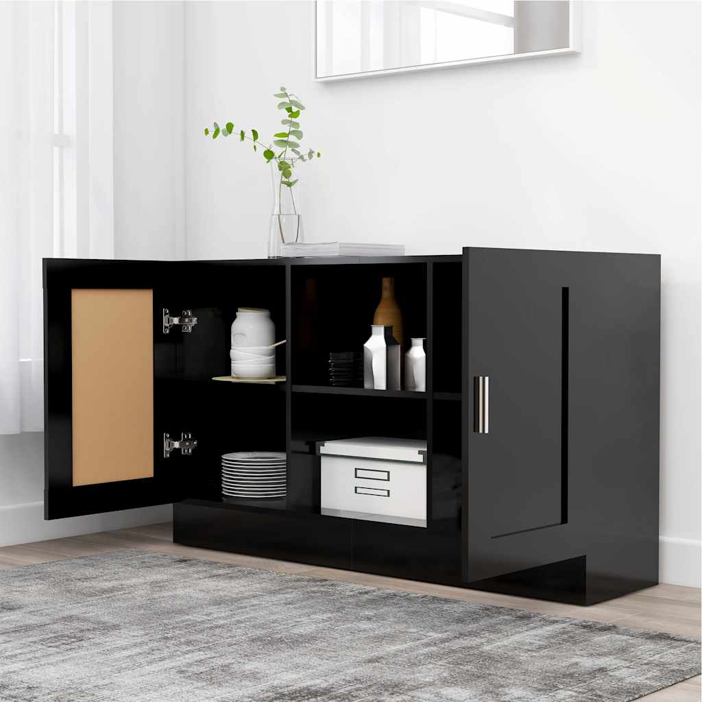 Sideboard Schwarz 120x30,5x70 cm Holzwerkstoff