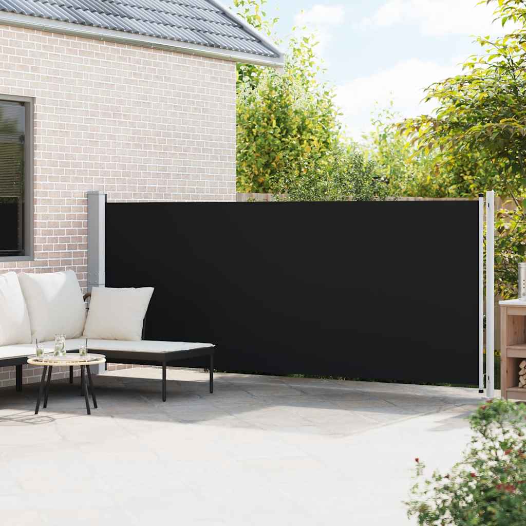 Seitenmarkise Ausziehbar 600x160 cm Schwarz