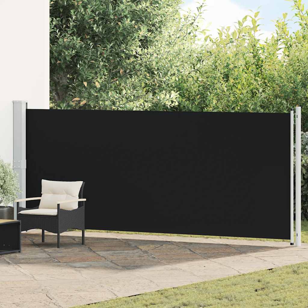 Seitenmarkise Ausziehbar 600x160 cm Schwarz