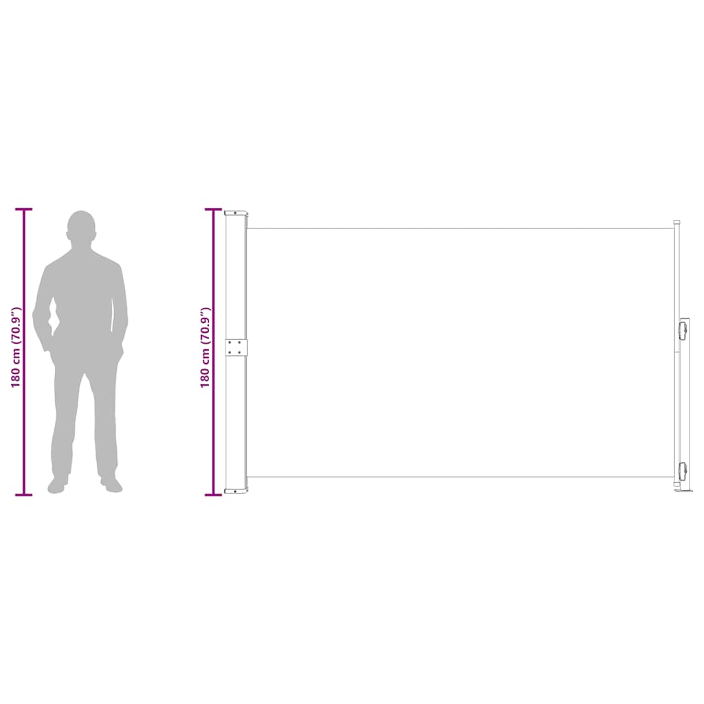 Seitenmarkise Ausziehbar 180x300 cm Braun