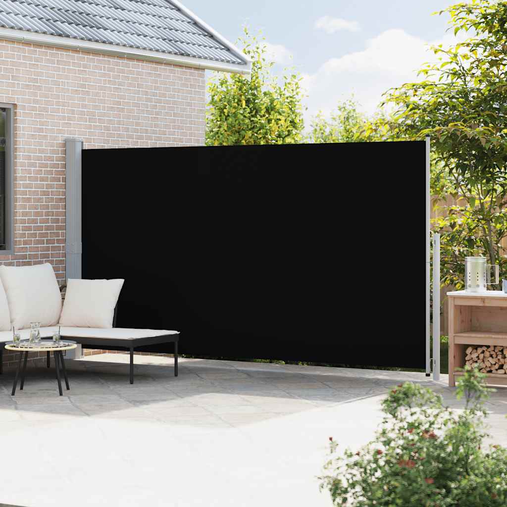 Seitenmarkise Ausziehbar 200x500 cm Schwarz