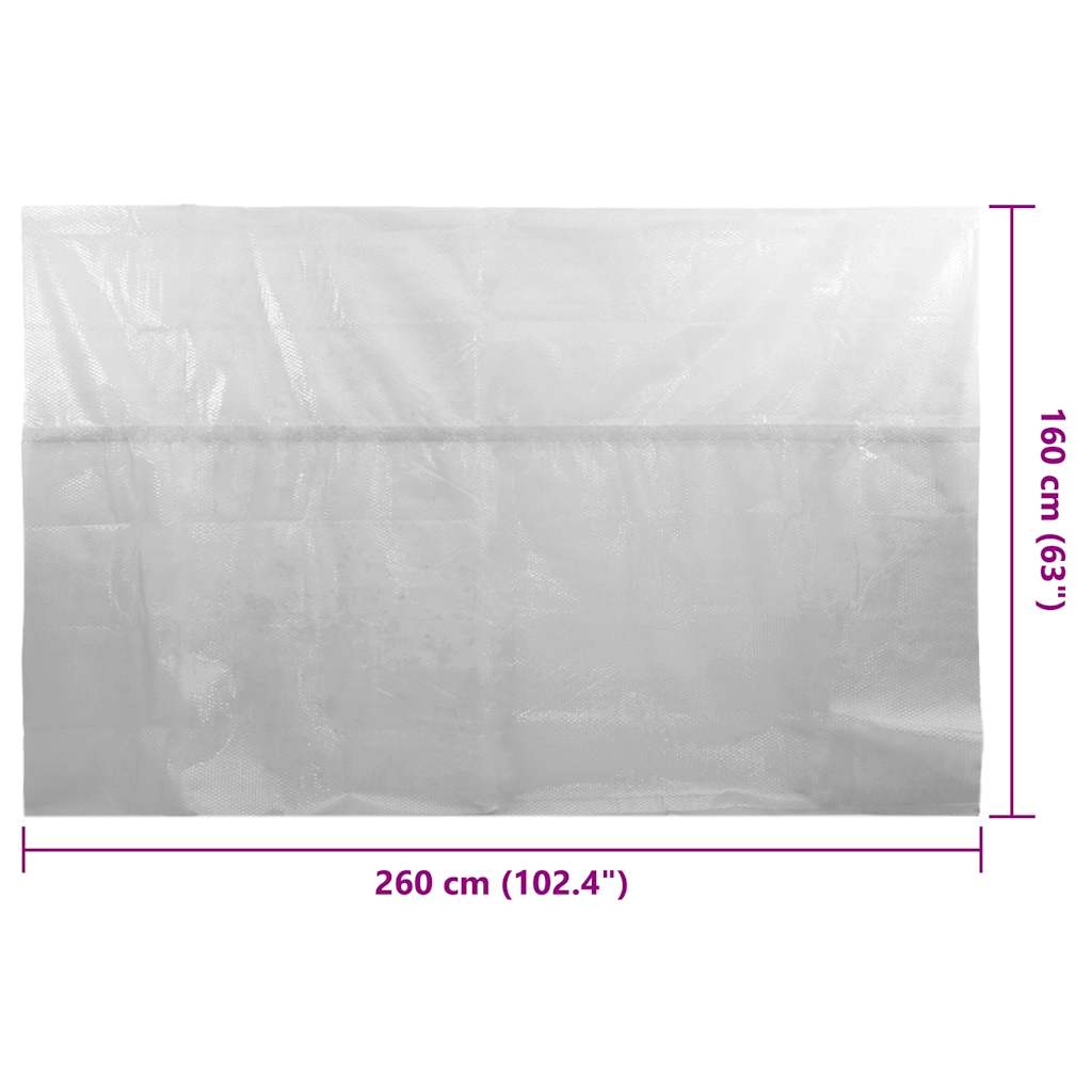 Treibende Pool-Solarplane PE 260x160 cm Grau
