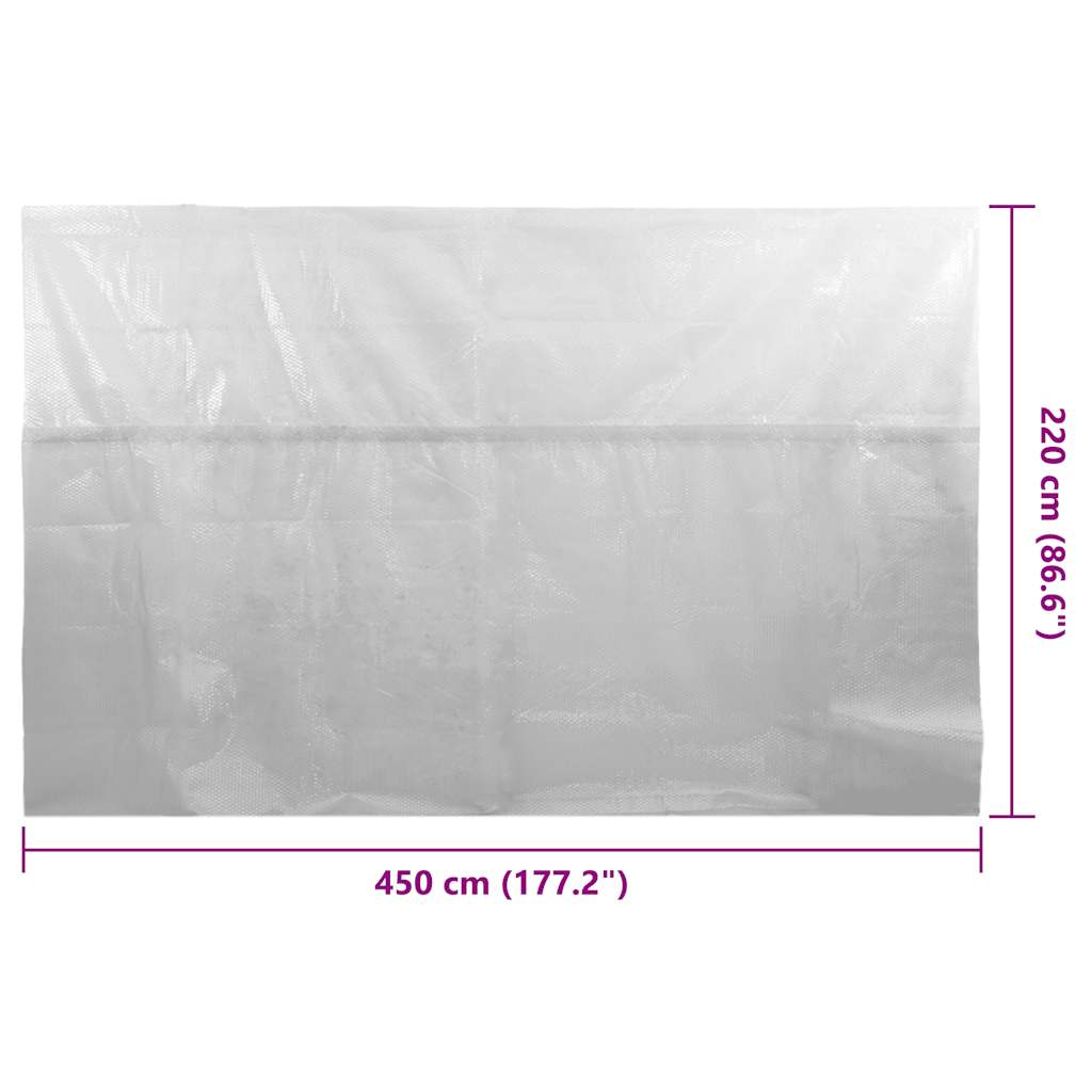 Treibende Pool-Solarplane PE 450x220 cm Grau