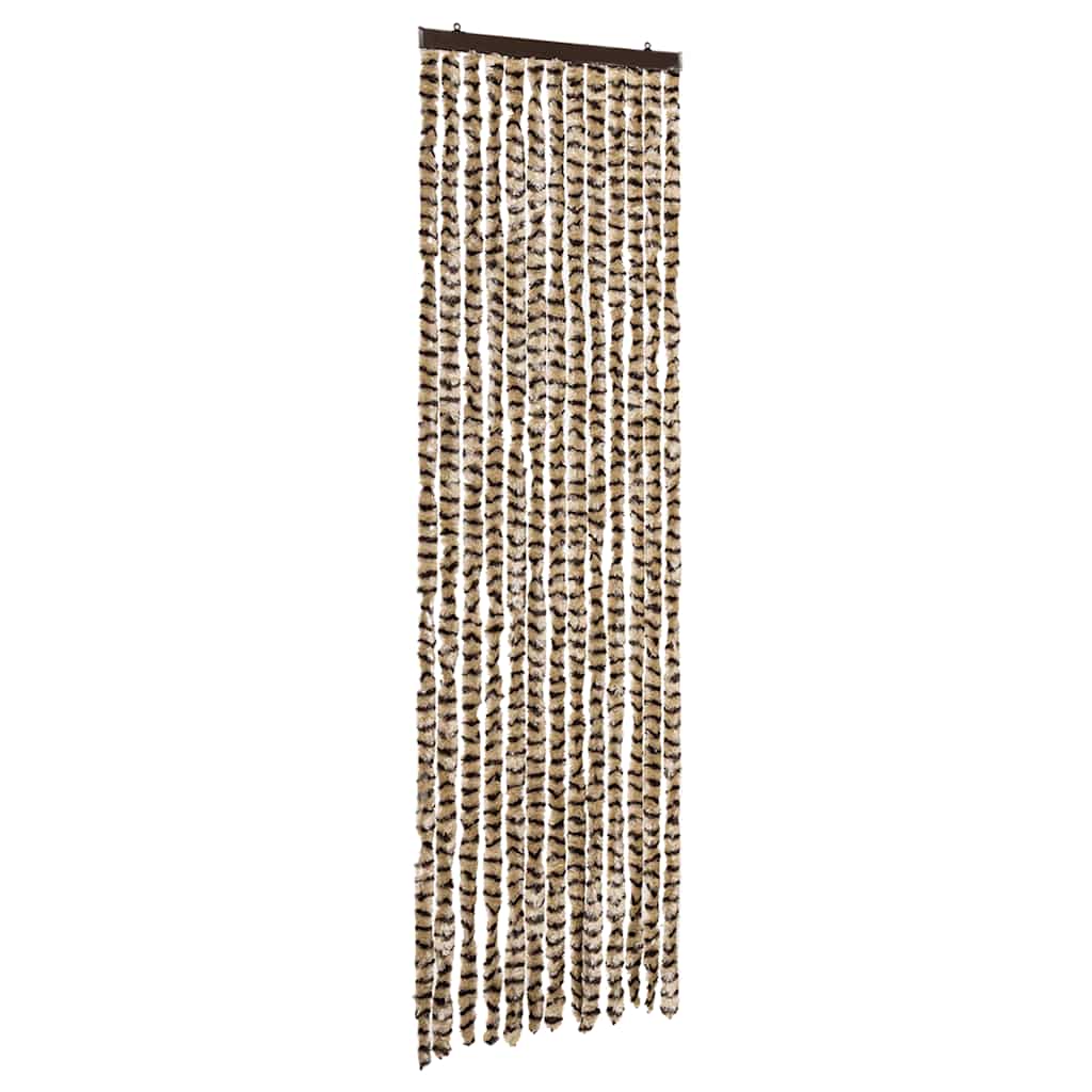 Insektenschutz-Vorhang Beige und Braun 56x185 cm Chenille