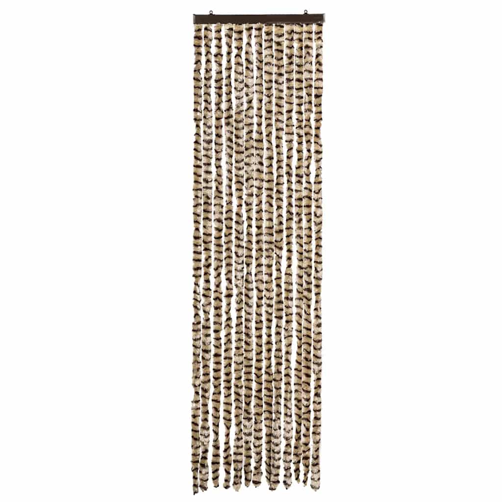 Insektenschutz-Vorhang Beige und Braun 56x185 cm Chenille