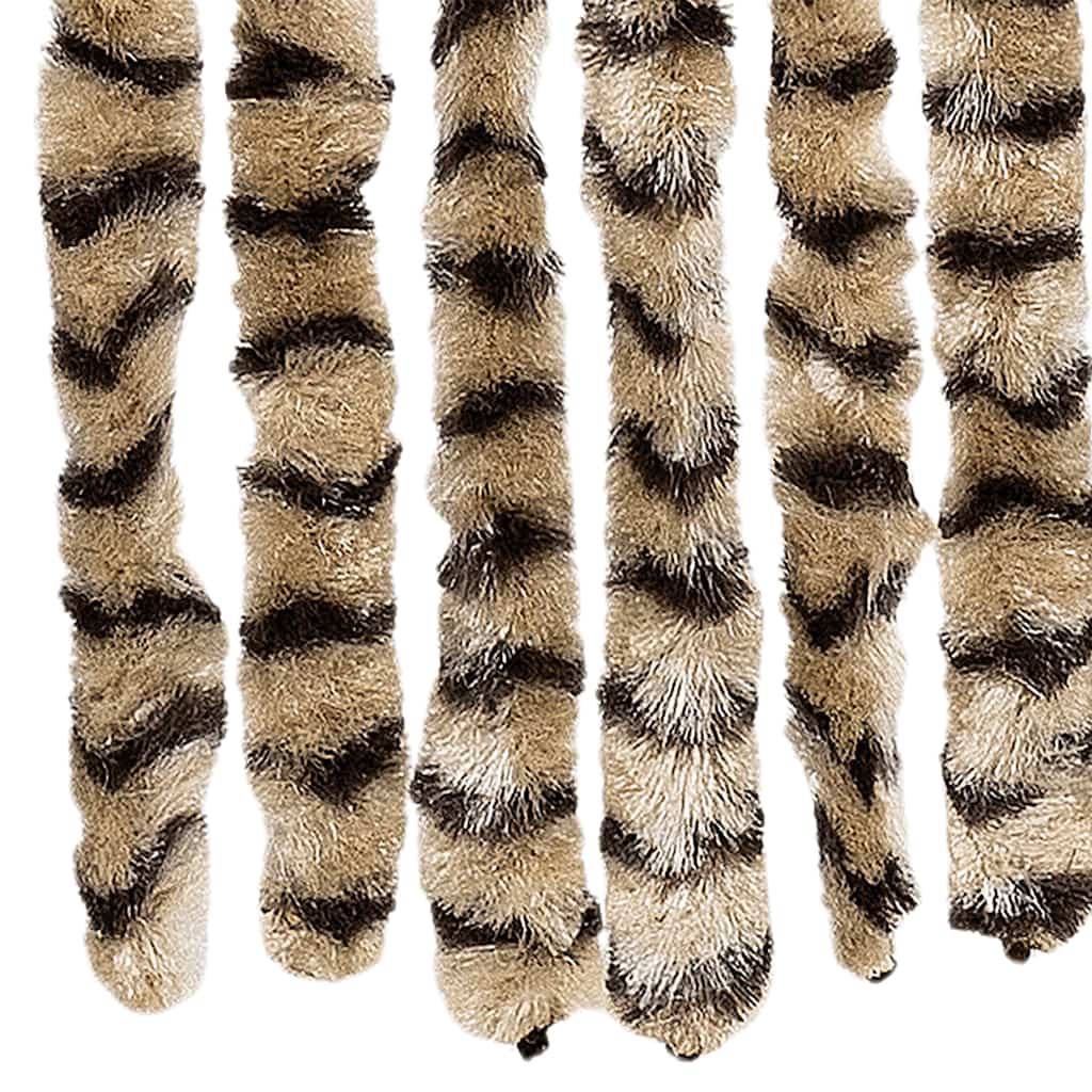 Insektenschutz-Vorhang Beige und Braun 56x185 cm Chenille