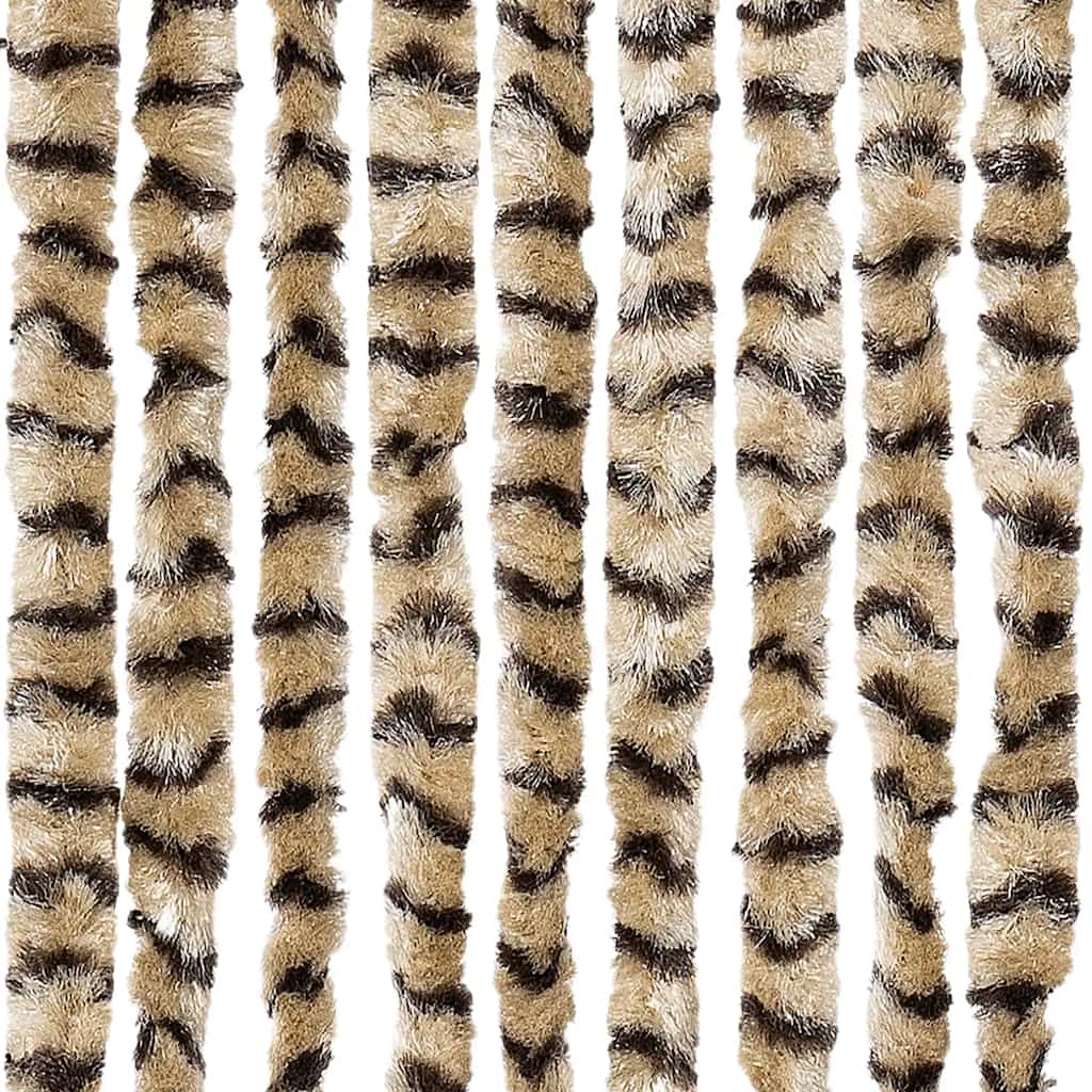 Insektenschutz-Vorhang Beige und Braun 56x185 cm Chenille