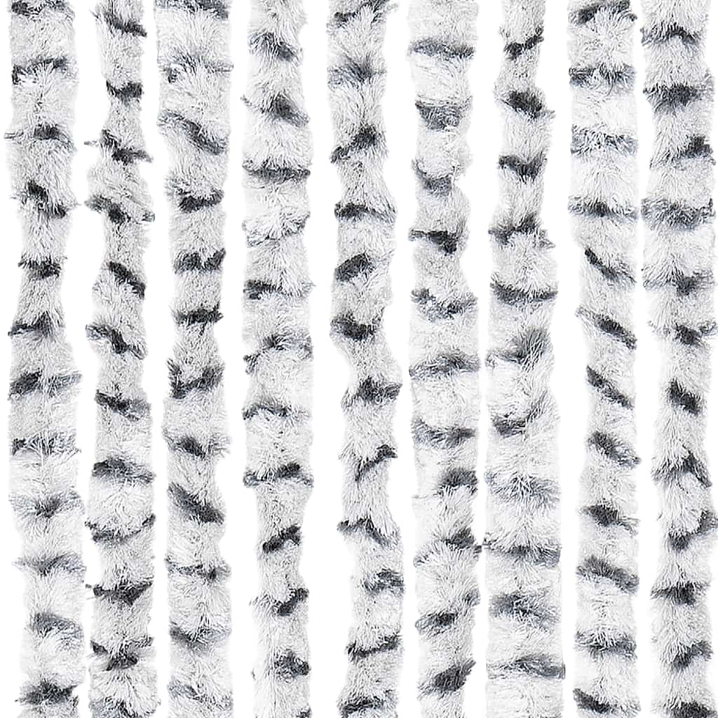 Insektenschutz-Vorhang Hell- und Dunkelgrau 56x185 cm Chenille