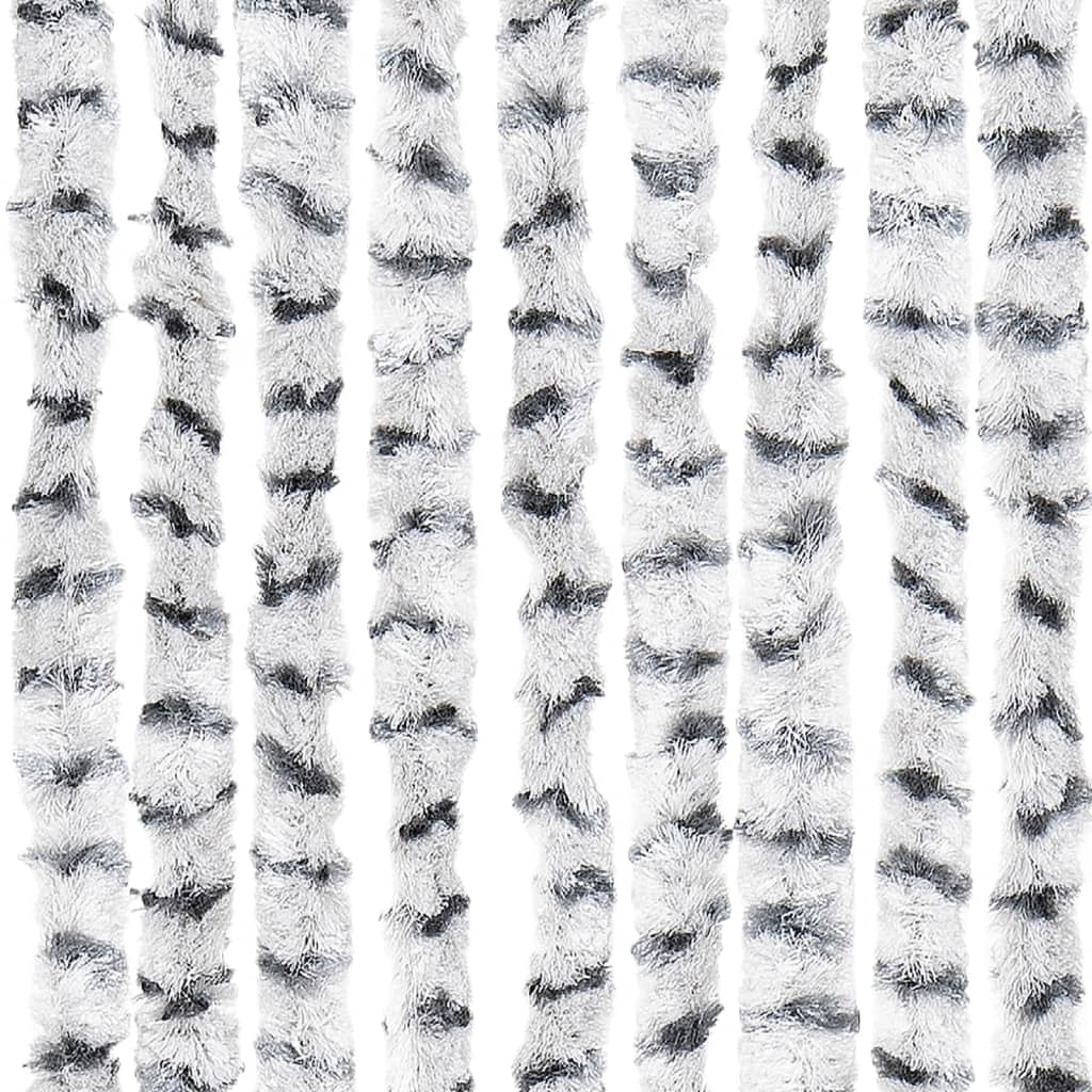 Insektenschutz-Vorhang Hell- und Dunkelgrau 100x220 cm Chenille
