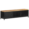 TV-Schrank 130x30x37 cm Raues Mango-Massivholz