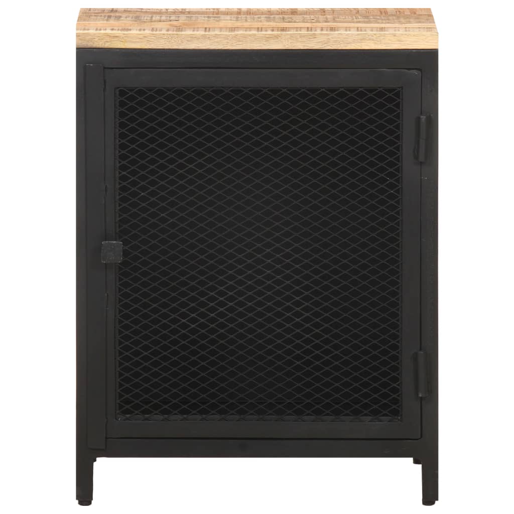 Nachttisch 40x30x53 cm Raues Mango-Massivholz