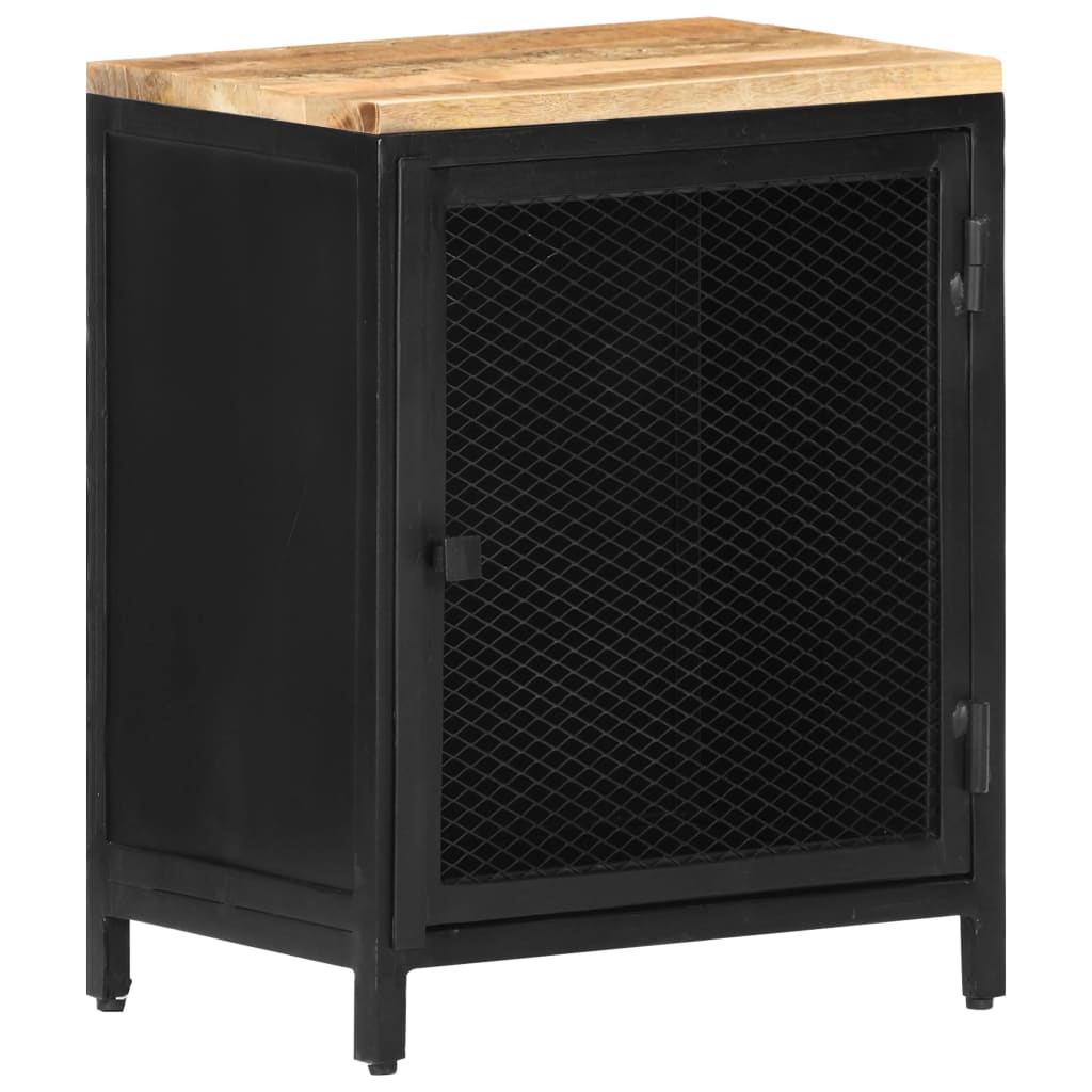 Nachttisch 40x30x53 cm Raues Mango-Massivholz
