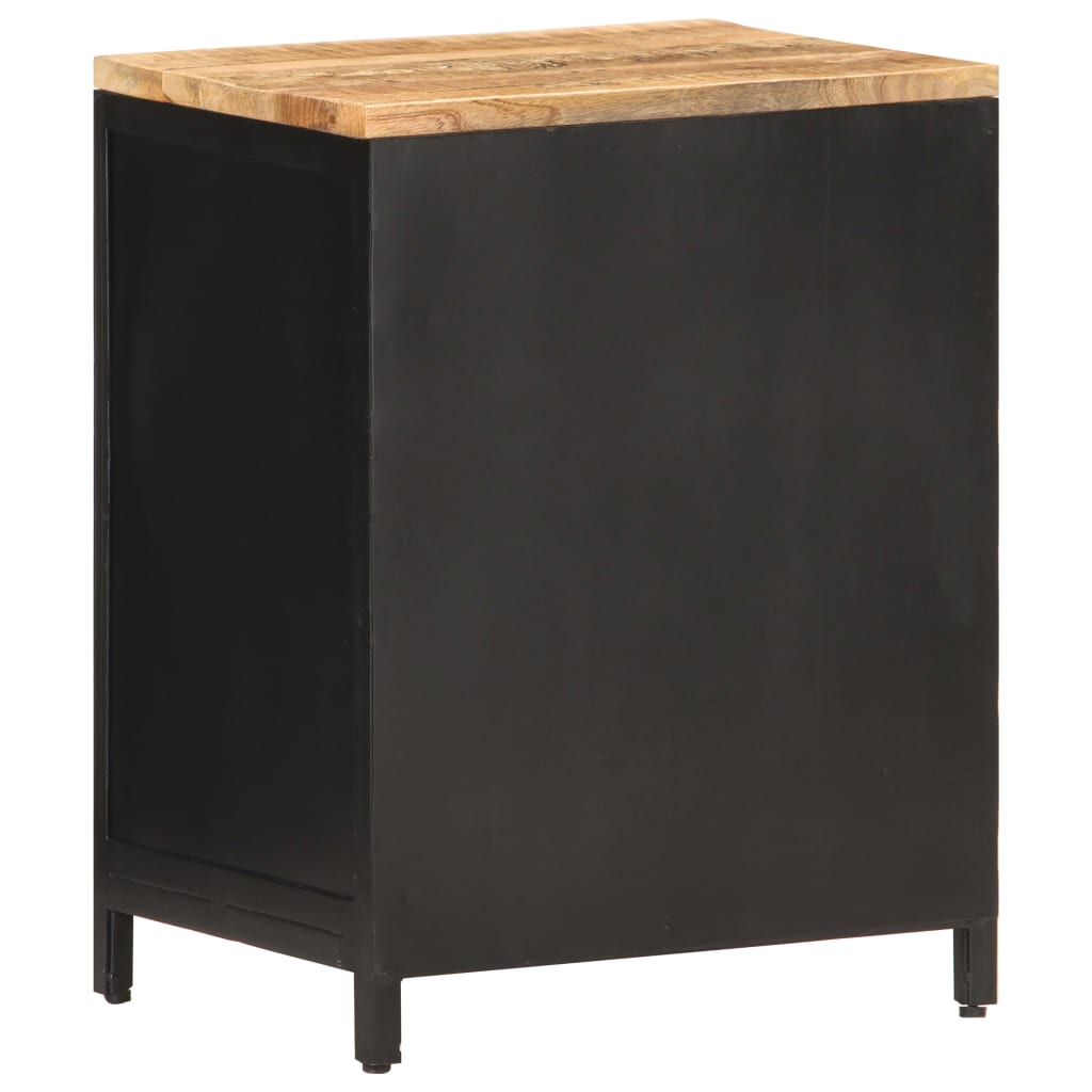 Nachttisch 40x30x53 cm Raues Mango-Massivholz